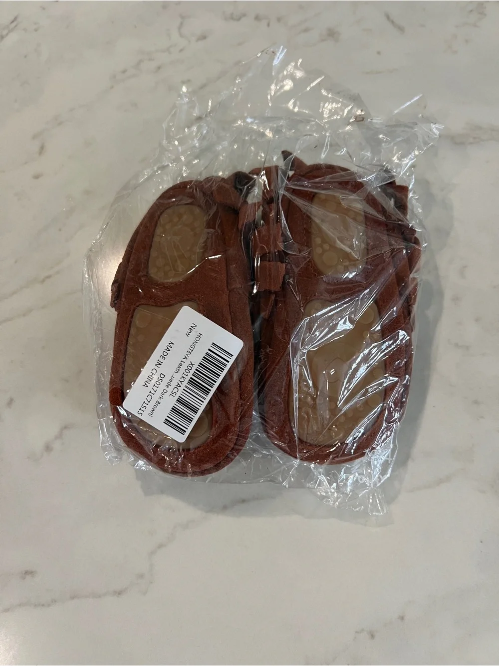 Brown Suede Fringe Kids Moccasins (NWT)